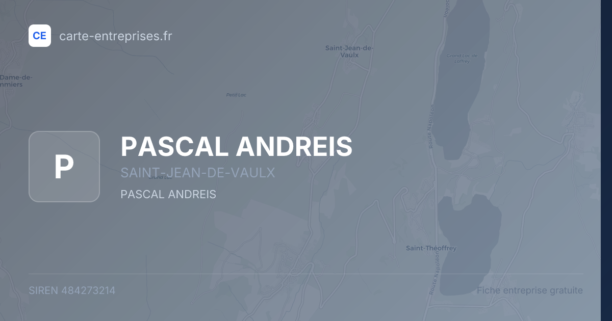 PASCAL ANDREIS — 484273214 — fiche entreprise