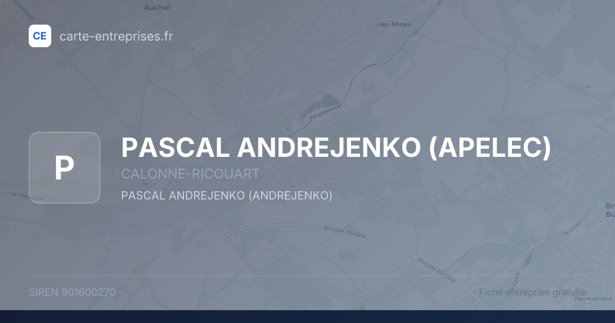 PASCAL ANDREJENKO (APELEC) — 901600270 — fiche entreprise