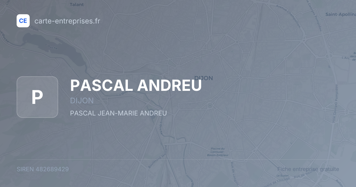 PASCAL ANDREU — 482689429 — fiche entreprise