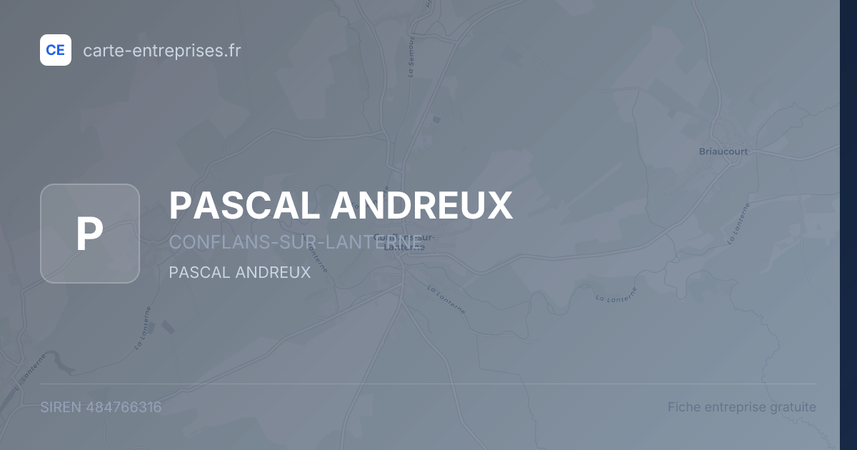 PASCAL ANDREUX — 484766316 — fiche entreprise