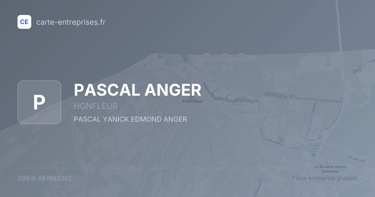 PASCAL ANGER — 487993362 — fiche entreprise
