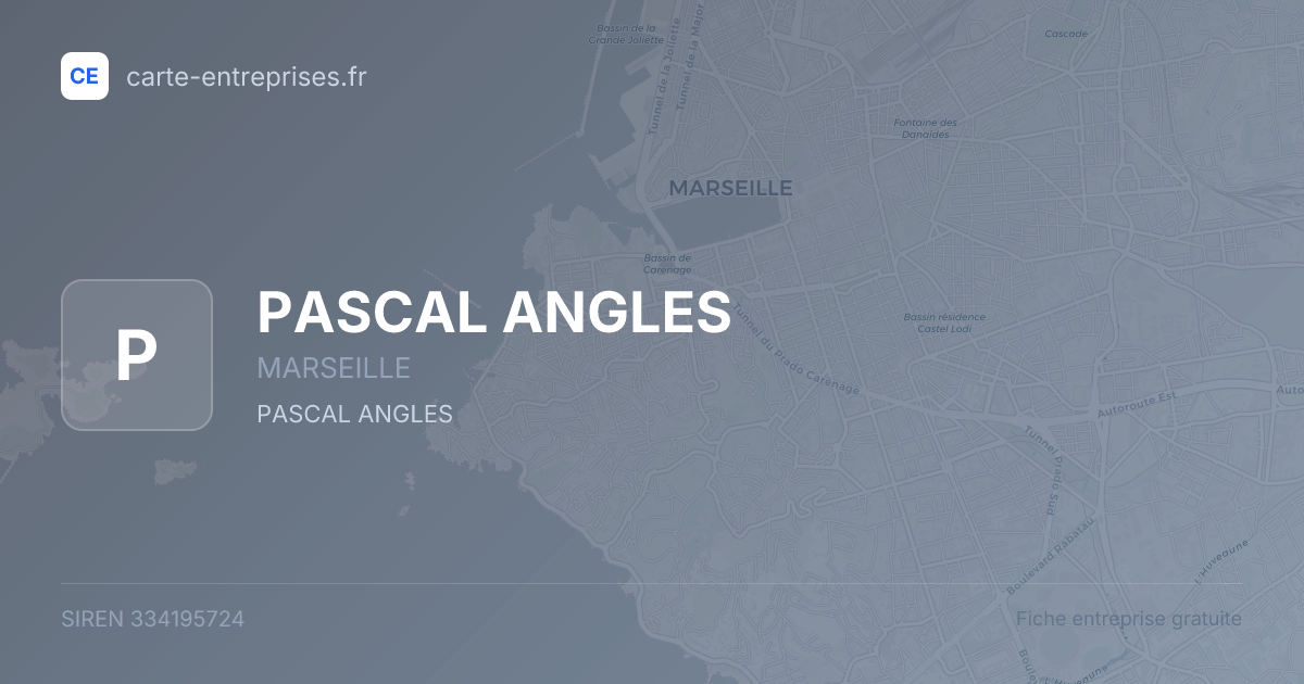 PASCAL ANGLES — 334195724 — fiche entreprise