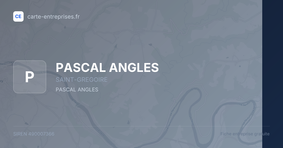 PASCAL ANGLES — 490007366 — fiche entreprise