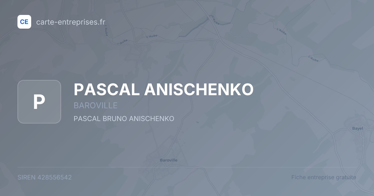 PASCAL ANISCHENKO — 428556542 — fiche entreprise