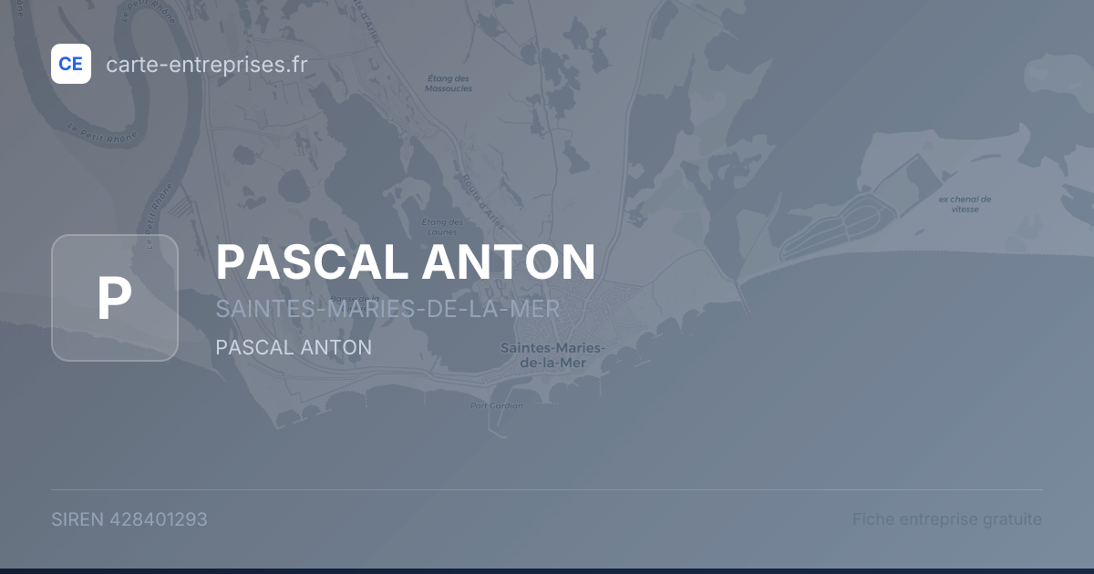 PASCAL ANTON — 428401293 — fiche entreprise