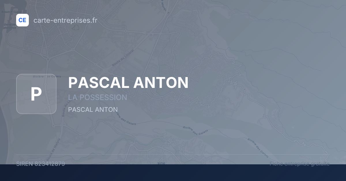 PASCAL ANTON — 823412879 — fiche entreprise