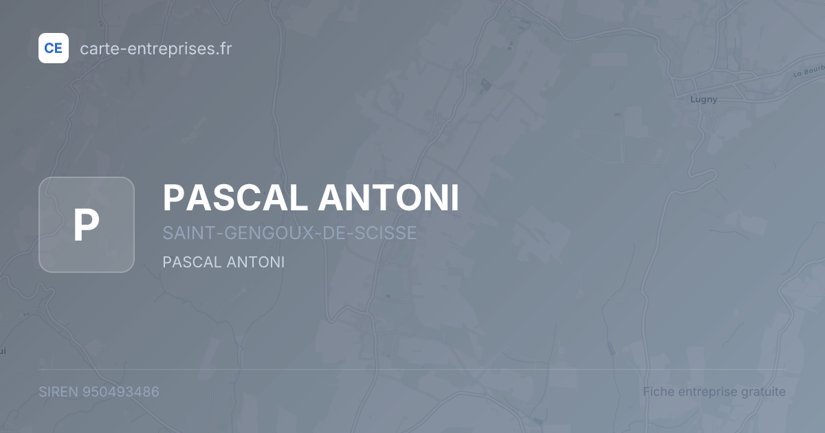 PASCAL ANTONI — 950493486 — fiche entreprise