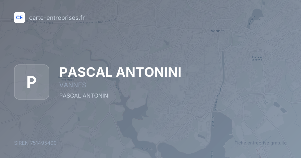 PASCAL ANTONINI — 751495490 — fiche entreprise