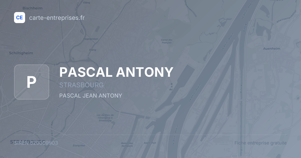 PASCAL ANTONY — 520009903 — fiche entreprise
