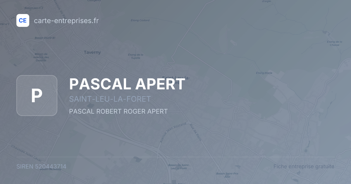PASCAL APERT — 520443714 — fiche entreprise