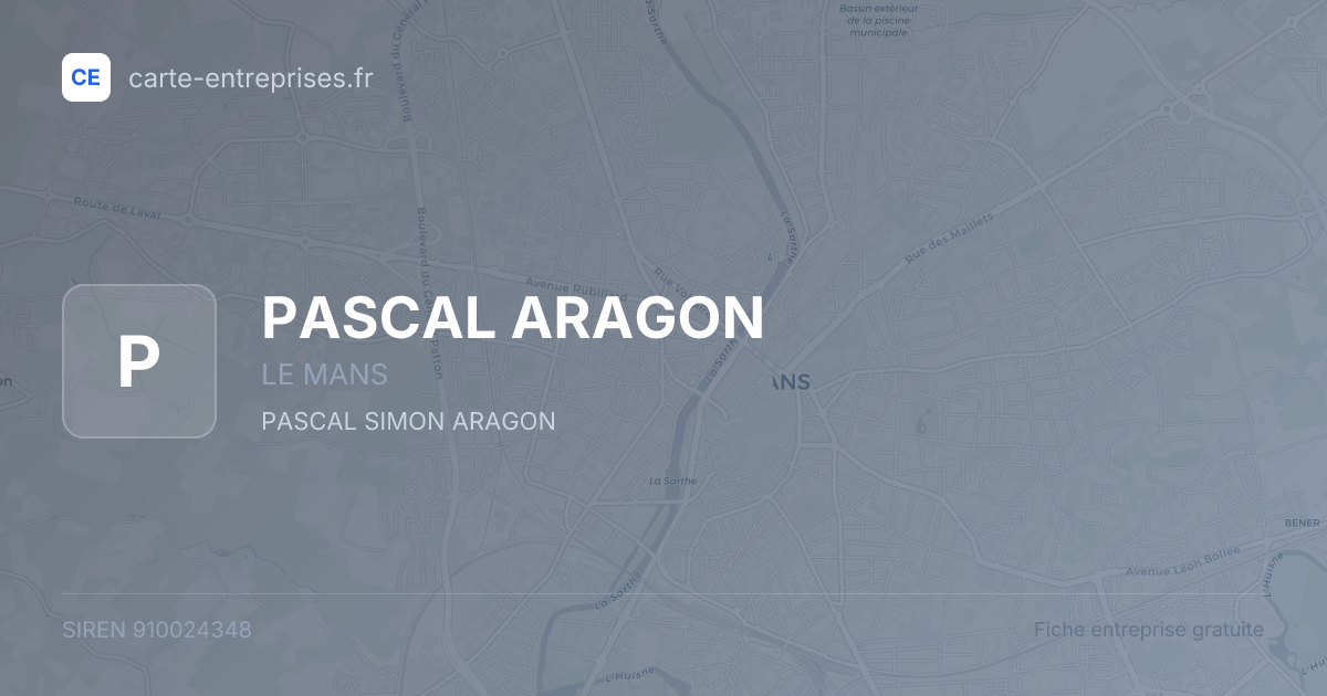 PASCAL ARAGON — 910024348 — fiche entreprise