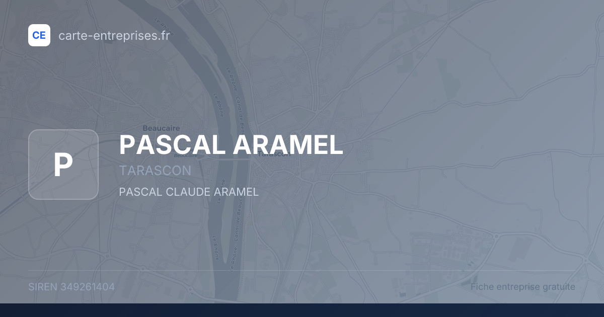 PASCAL ARAMEL — 349261404 — fiche entreprise