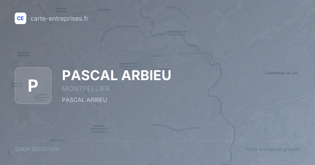 PASCAL ARBIEU — 381057504 — fiche entreprise