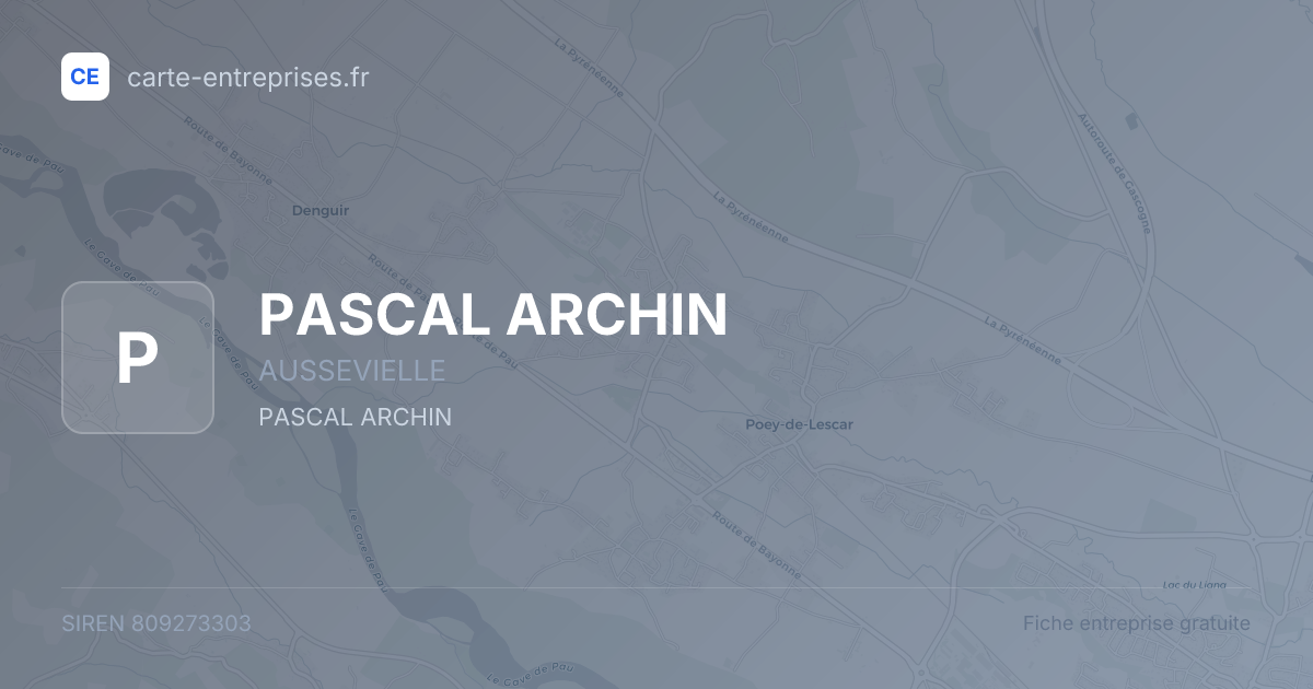 PASCAL ARCHIN — 809273303 — fiche entreprise