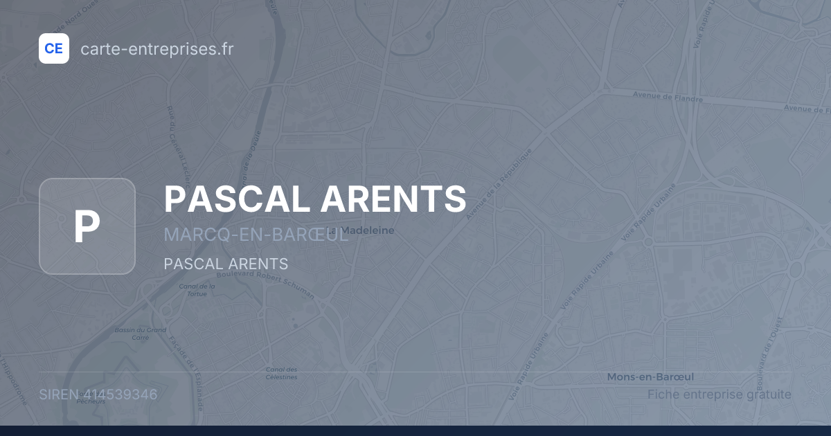 PASCAL ARENTS — 414539346 — fiche entreprise