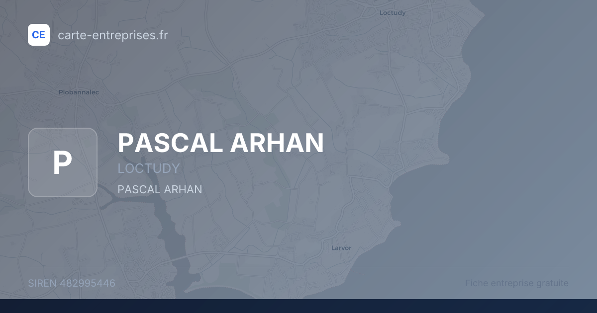 PASCAL ARHAN — 482995446 — fiche entreprise
