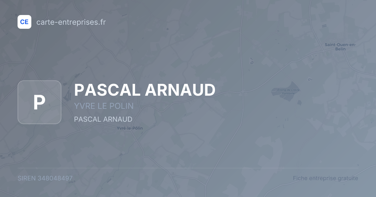PASCAL ARNAUD — 348048497 — fiche entreprise
