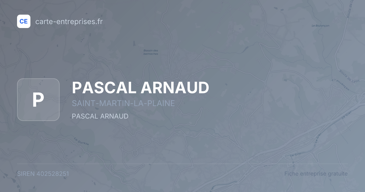 PASCAL ARNAUD — 402528251 — fiche entreprise