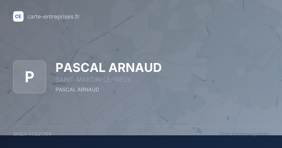 PASCAL ARNAUD — 411231764 — fiche entreprise
