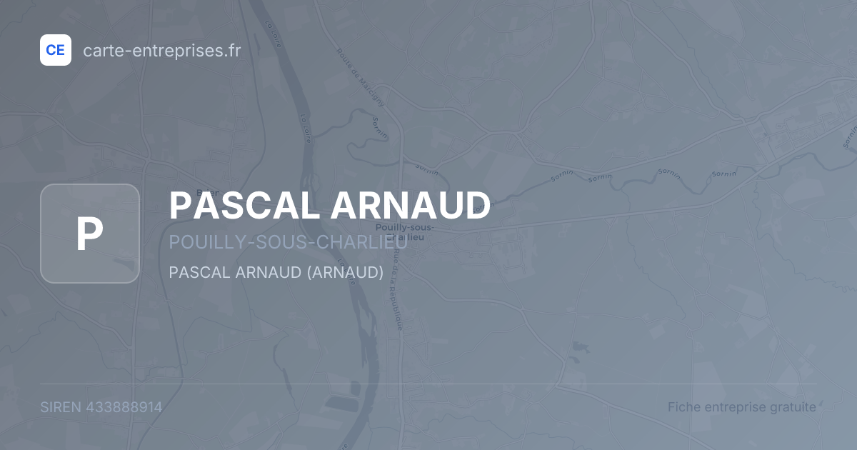 PASCAL ARNAUD — 433888914 — fiche entreprise