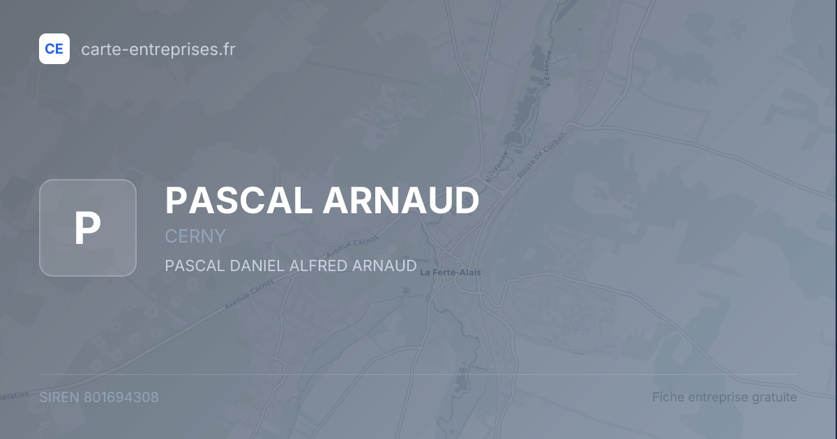 PASCAL ARNAUD — 801694308 — fiche entreprise