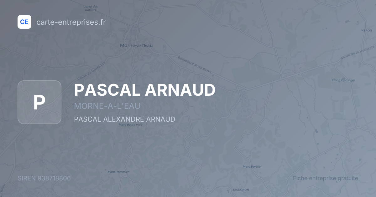 PASCAL ARNAUD — 938718806 — fiche entreprise