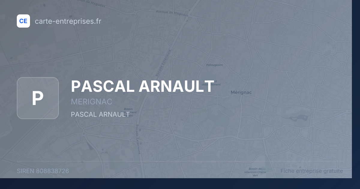 PASCAL ARNAULT — 808838726 — fiche entreprise