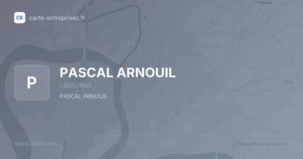 PASCAL ARNOUIL — 413954884 — fiche entreprise