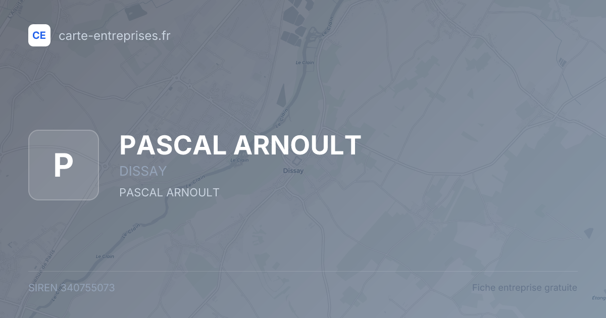 PASCAL ARNOULT — 340755073 — fiche entreprise
