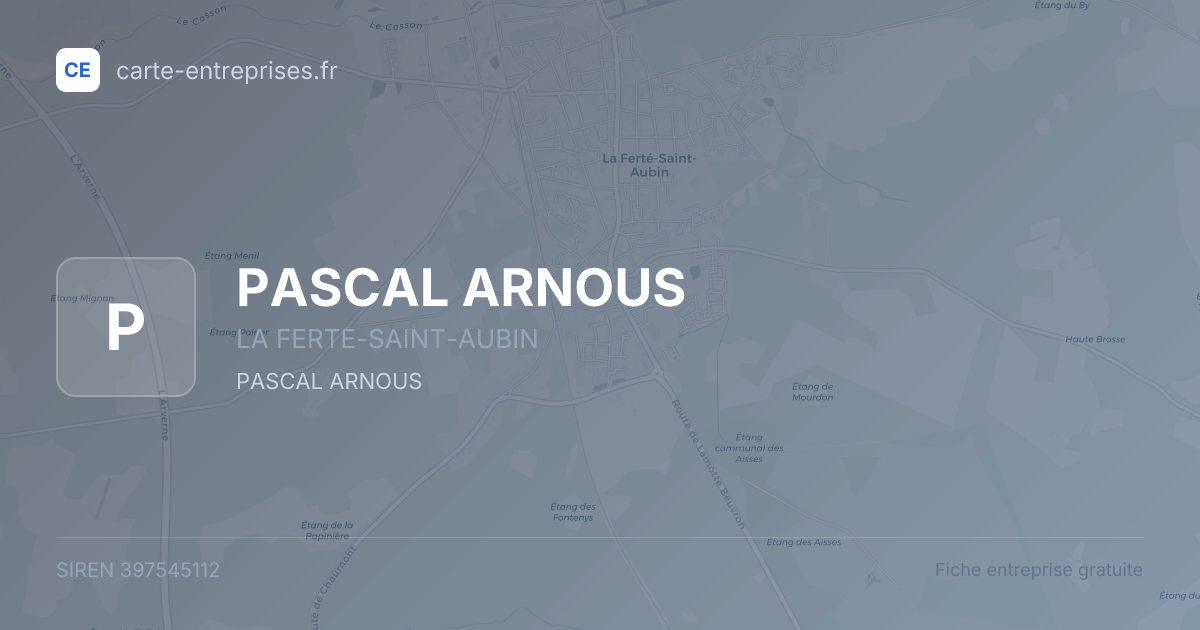 PASCAL ARNOUS — 397545112 — fiche entreprise