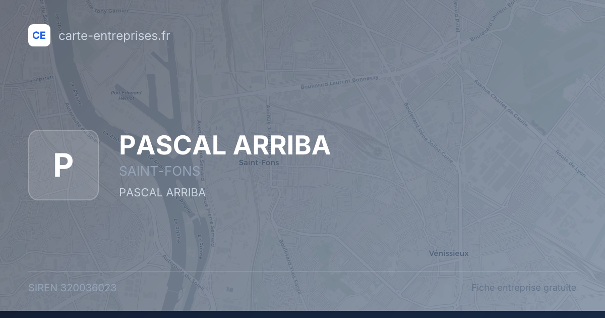 PASCAL ARRIBA — 320036023 — fiche entreprise