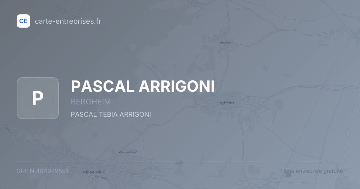 PASCAL ARRIGONI — 484929591 — fiche entreprise