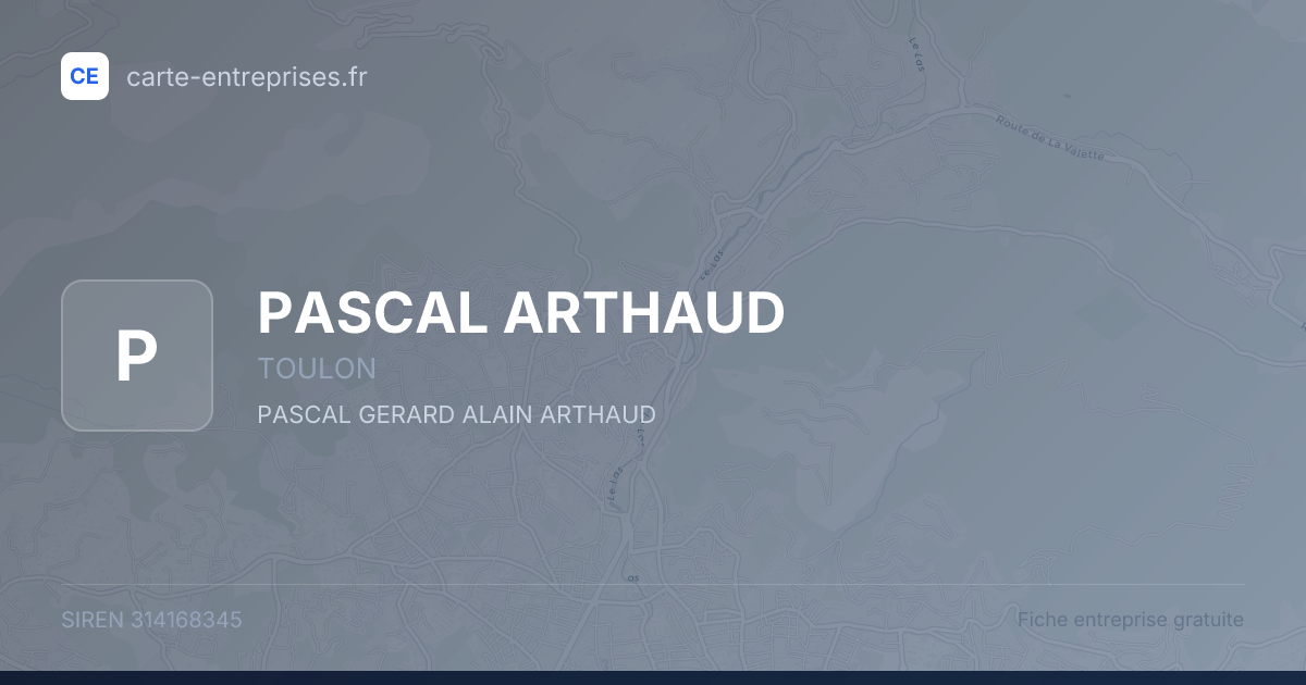 PASCAL ARTHAUD — 314168345 — fiche entreprise