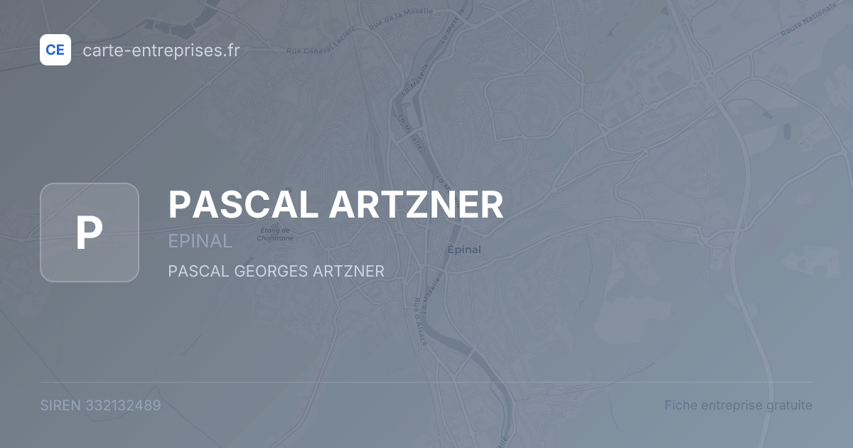 PASCAL ARTZNER — 332132489 — fiche entreprise