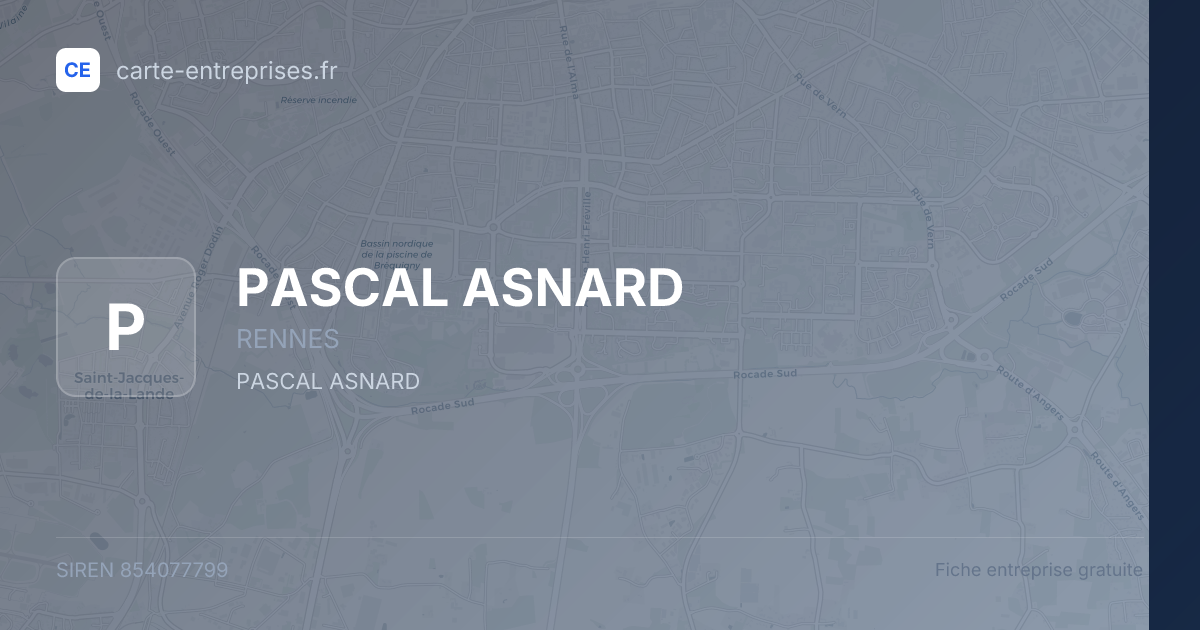 PASCAL ASNARD — 854077799 — fiche entreprise
