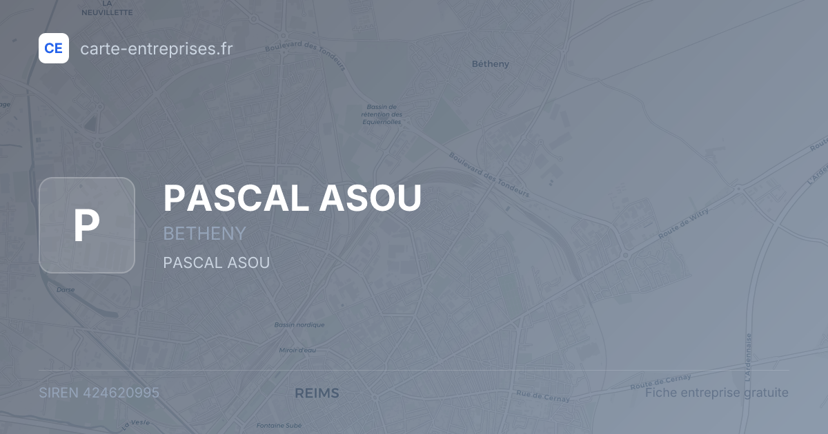 PASCAL ASOU — 424620995 — fiche entreprise