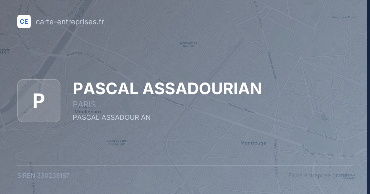 PASCAL ASSADOURIAN — 330239187 — fiche entreprise