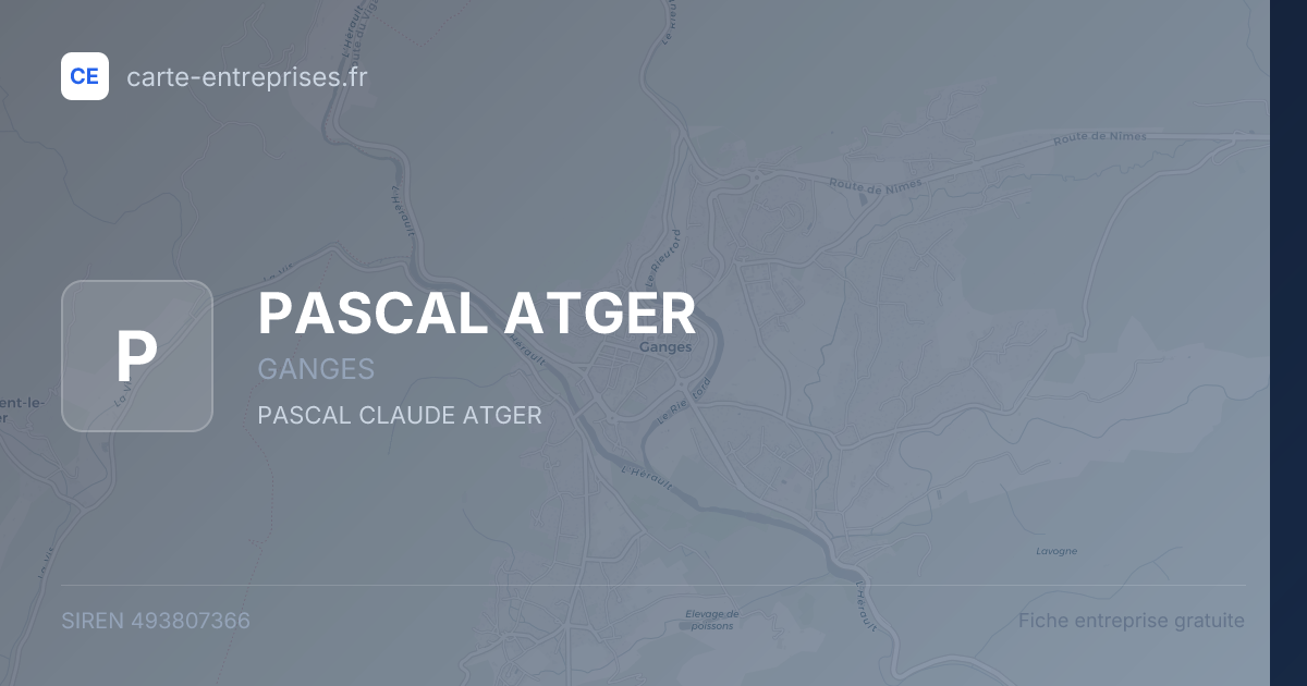 PASCAL ATGER — 493807366 — fiche entreprise