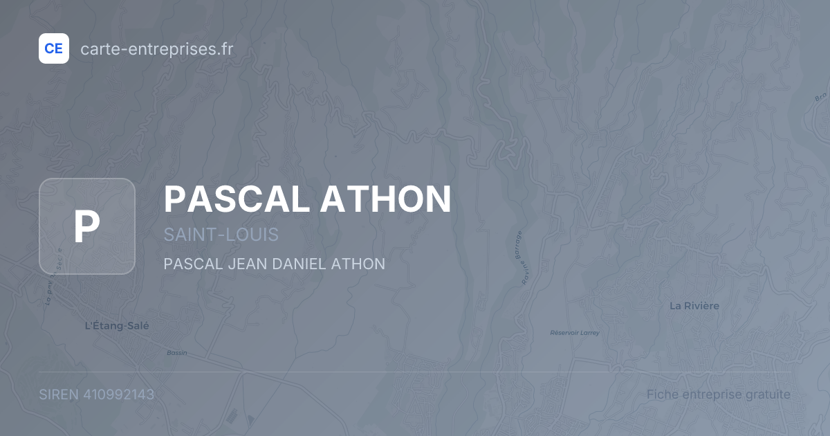 PASCAL ATHON — 410992143 — fiche entreprise