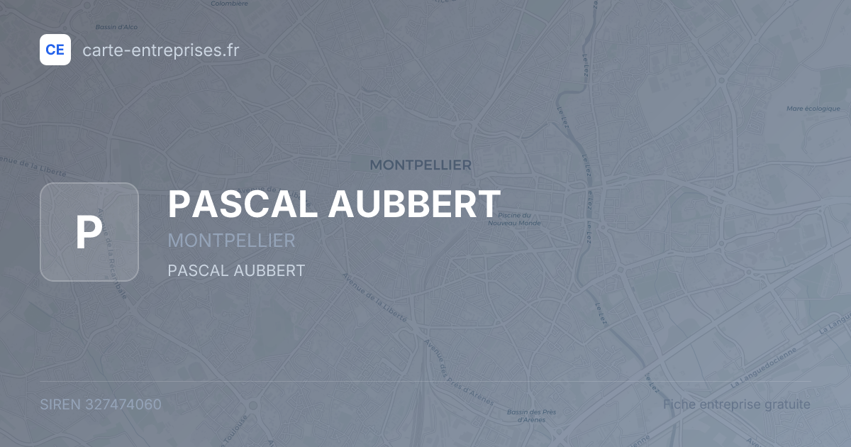 PASCAL AUBBERT — 327474060 — fiche entreprise
