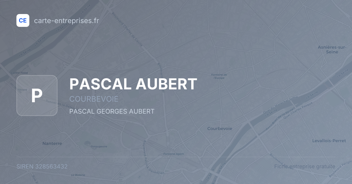 PASCAL AUBERT — 328563432 — fiche entreprise
