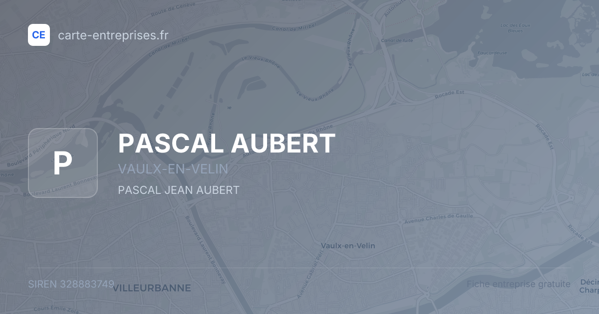 PASCAL AUBERT — 328883749 — fiche entreprise