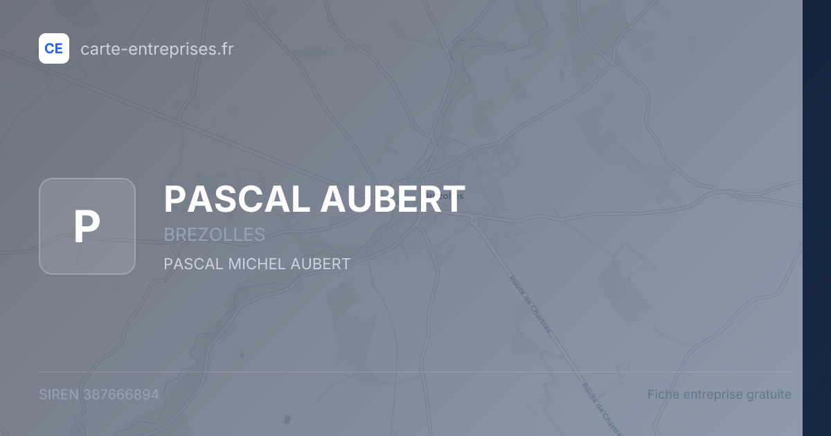 PASCAL AUBERT — 387666894 — fiche entreprise