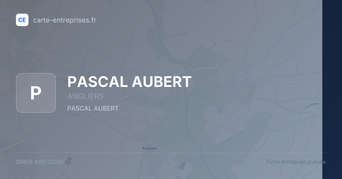 PASCAL AUBERT — 418513206 — fiche entreprise