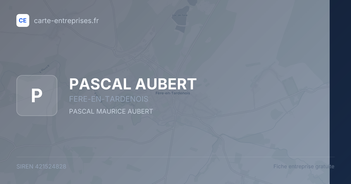 PASCAL AUBERT — 421524828 — fiche entreprise