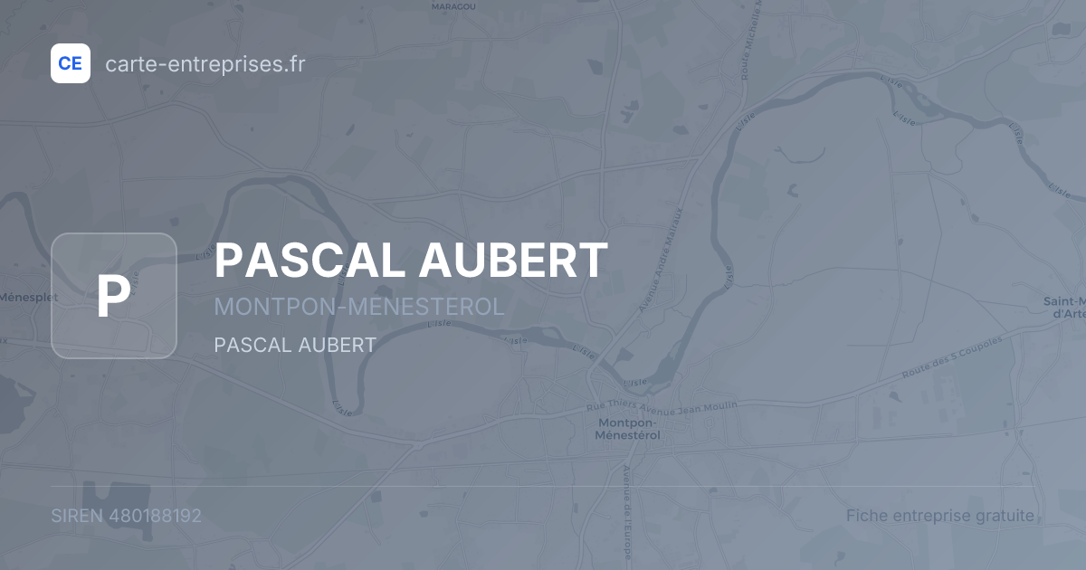 PASCAL AUBERT — 480188192 — fiche entreprise