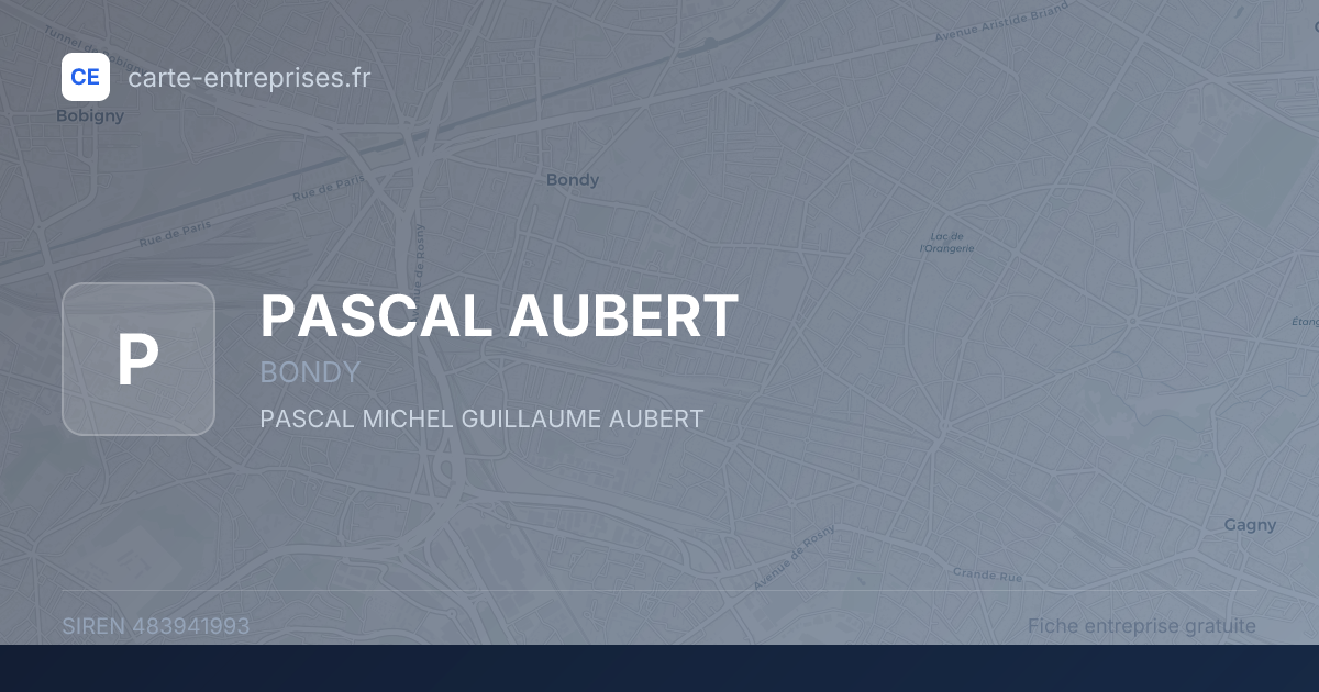 PASCAL AUBERT — 483941993 — fiche entreprise