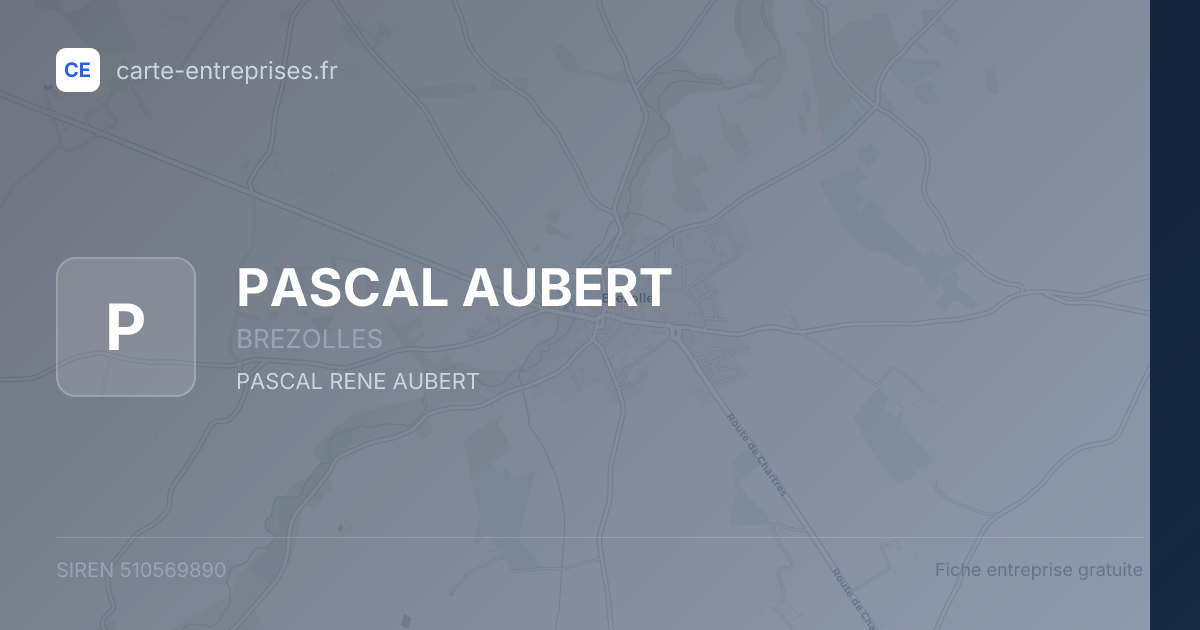 PASCAL AUBERT — 510569890 — fiche entreprise