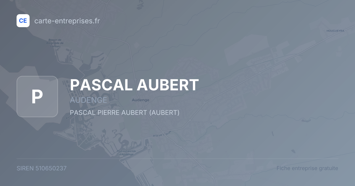 PASCAL AUBERT — 510650237 — fiche entreprise