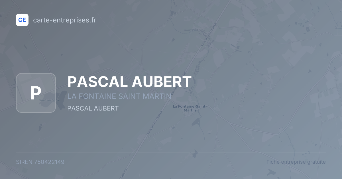 PASCAL AUBERT — 750422149 — fiche entreprise
